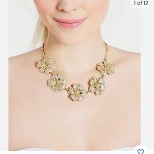 Kate Spade crystal Pave Posey statement necklace